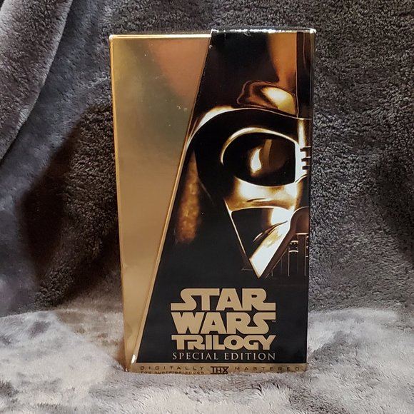 Star Wars Trilogy Special Gold Edition THX 3 VHS Gold Box Set 1997 Lucasfilm - Picture 9 of 10